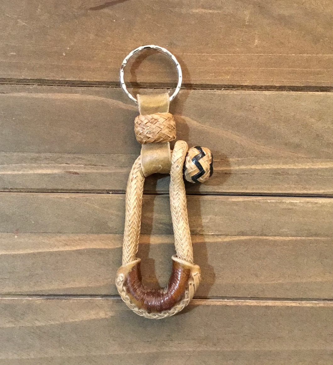 San Juan Honda Style Braided Rawhide Keychain