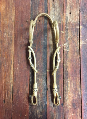 Rawhide Double Ear 30 Plait Headstall - Out of stock