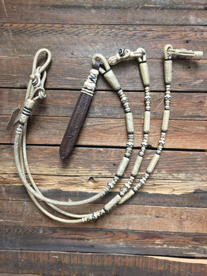 Romal Reins 12 Plait 102” California Style Natural w/ Black Accents XXXX