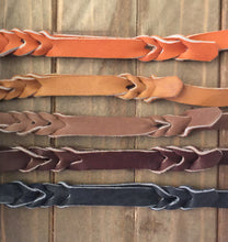 Load image into Gallery viewer, Bosal Hanger Chap Leather Bleed Knot Tie Adjustment, 5 Color Options