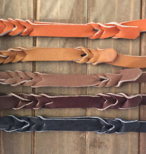 Bosal Hanger Chap Leather Bleed Knot Tie Adjustment