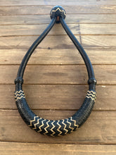 Load image into Gallery viewer, Bosal 1/2” 20 Plait Black Rawhide With Natural Accents