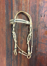 Load image into Gallery viewer, Deluxe Triple Browband Rawhide Headstall w/ Throat Latch - Out of stock