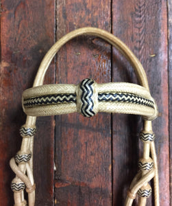 Deluxe Triple Browband Rawhide Headstall w/ Throat Latch - Out of stock